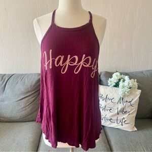 Happy Burgundy Women's Top
